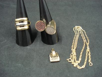 1 Ring Yellow Gold 18kt and stones 2 tones...