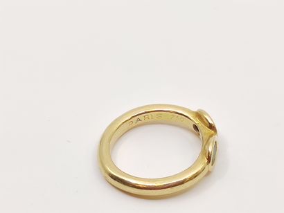 CHAUMET

BAGUE jonc en or jaune 750 ornée...