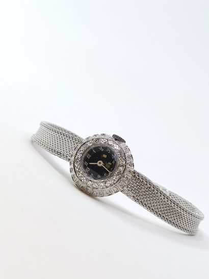 
MONTRE bracelet de dame en or gris 750°,...