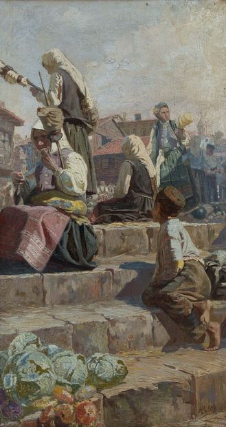 
ANTON MITTOF (1862-1930)




Scène de marché




Huile...