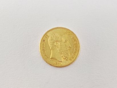 PIECE 20 francs or LEOPOLD II

1871

Poids...