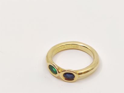 CHAUMET

BAGUE jonc en or jaune 750 ornée...
