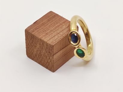 CHAUMET

BAGUE jonc en or jaune 750 ornée...