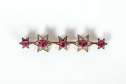 
MAGNIFIQUE BROCHE BARETTE en or et argent...