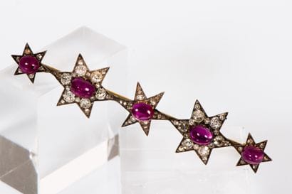
MAGNIFIQUE BROCHE BARETTE en or et argent...