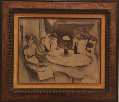 ROBERT LOTIRON (1886-1966 ) 

La veillée

Huile...