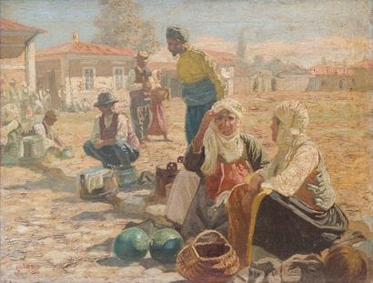 
ANTON MITTOF (1862-1930)




Scène de marché




Huile...