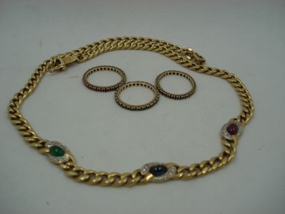1 Gold necklace 2 tones 18kt and stones 20,56...