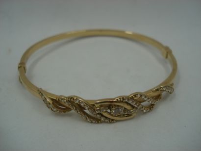1 Rigid opening bracelet 18kt yellow gold...