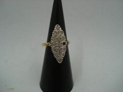 1 Ring 18kt gold and diamonds 5.11 g mis...