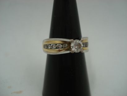1 Ring 18kt gold and diamond 5,93 g dete...