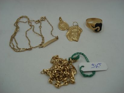 1 Chain Gold 9kt 5,73 g coffee beans, broken...