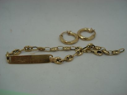1 Pair of earrings 18kt gold 1,13 g small...