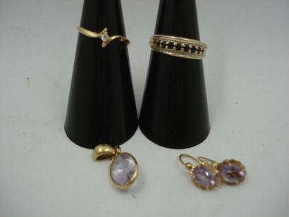1 Pair of earrings Gold 18kt and stones 0,96...
