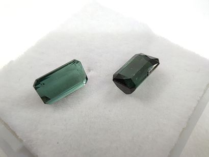 TWO TOURMALINE green Mozambique emerald

Dim...