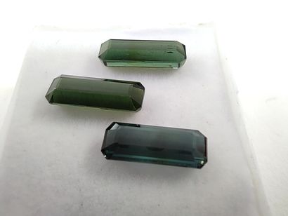 TROIS TOURMALINE green Nigéria émeraude 

Dim...