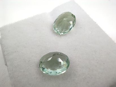 DEUX TOURMALINE green Mozambique ovale 

Dim...