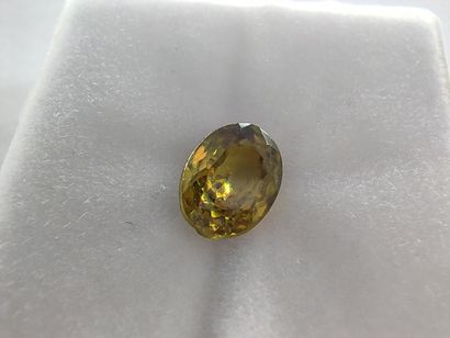 SPHENE greenish yellow Madagascar oval 

Dim:...