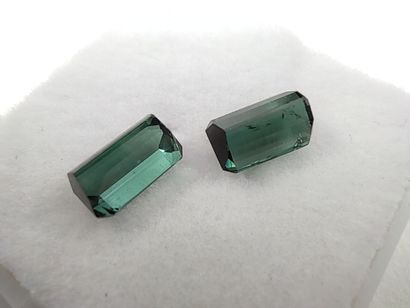 TWO TOURMALINE green Mozambique emerald

Dim...