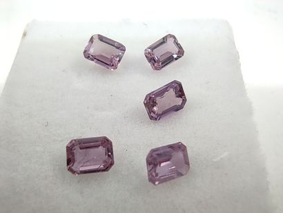 FIVE SAPHIR pink Madagascar emerald

Dim:...