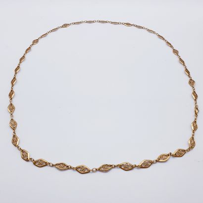 COLLIER colerette en or jaune 750° maille...