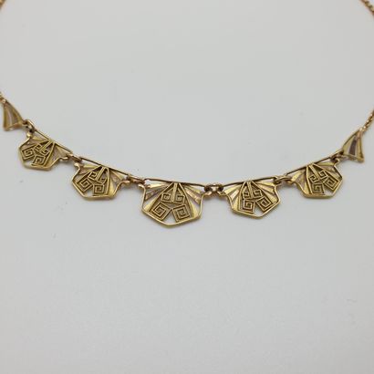 
COLLIER collerette en or jaune 750° à cinq...