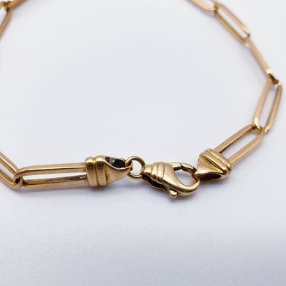 BRACELET ET COLLIER en maille rectangulaire...