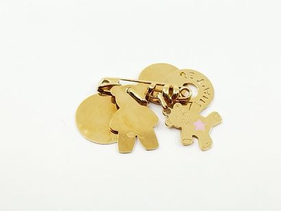 LOT d'or 750° comprenant :

DEUX broches...