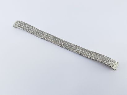 
BRACELET rivière en or gris 750° sertie...