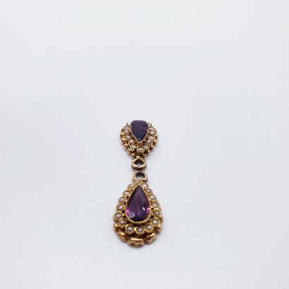 
PARTIE DE PENDANTS D'OREILLES en or jaune...