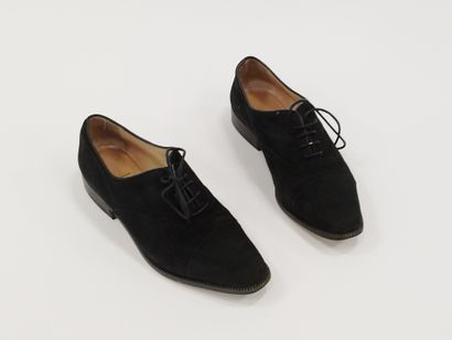 LARIO

Pair of black leather moccasins 

Size...