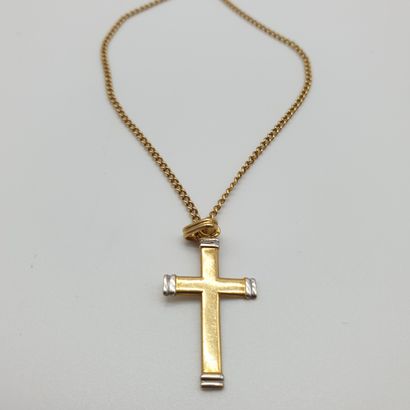 NECKLACE in yellow gold 750° and CROSS in...