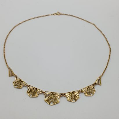 
COLLIER collerette en or jaune 750° à cinq...