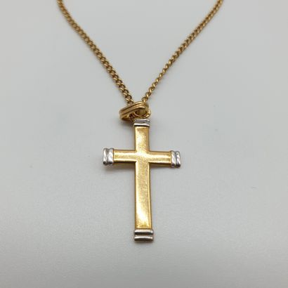 NECKLACE in yellow gold 750° and CROSS in...