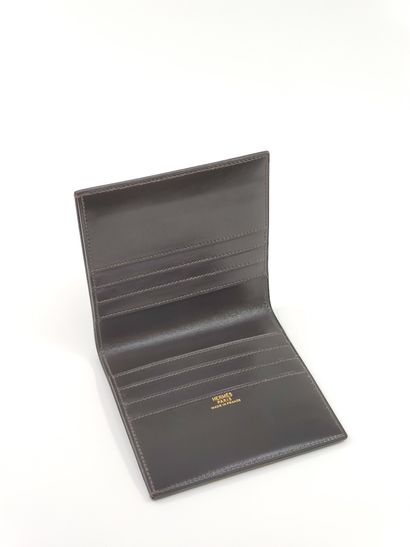 HERMES

Porte-carte en cuir noir