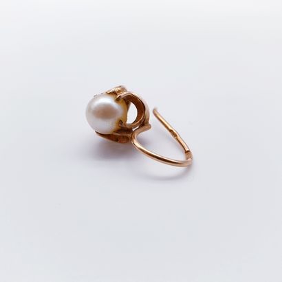 
PAIRE de boucles d'oreilles en or rose 585°(14kt)...