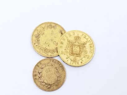 Pièce de 20 francs en or jaune, Napoleon...