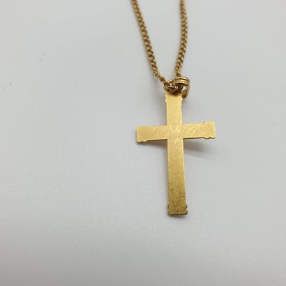NECKLACE in yellow gold 750° and CROSS in...