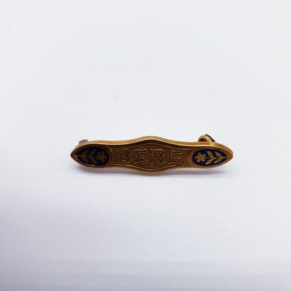 Baby brooch in yellow gold 750° enamelled

weight...