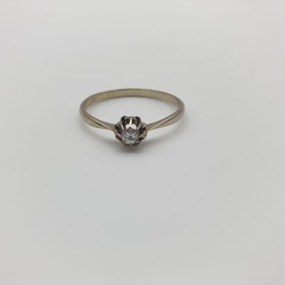 RING in white gold 750° and platinum decorated...