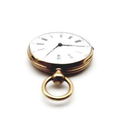 MONTRE de gousset en or jaune 750°

Signée...