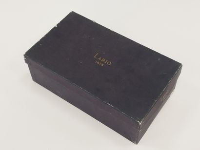 LARIO

Pair of black leather moccasins 

Size...