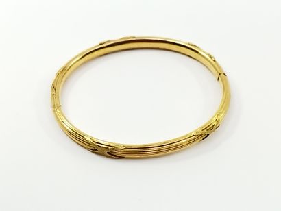 BRACELET jonc ouvrant en or jaune 750° 

Poids...