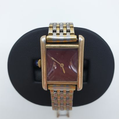CARTIER

MONTRE bracelet en métal doré et...
