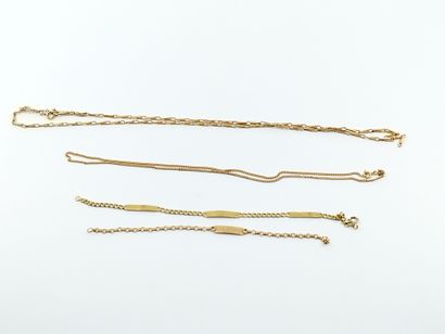 LOT of gold 750° including : 

Two children's...