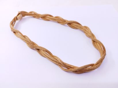 COLLIER en or jaune 750° tréssé 

Poids :...