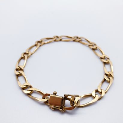 BRACELET maille gourmette alternée en or...