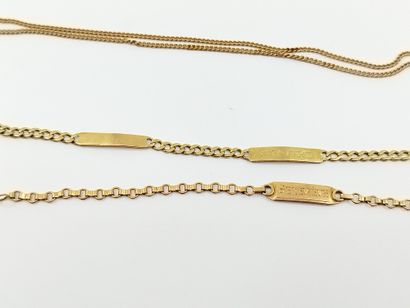LOT of gold 750° including : 

Two children's...