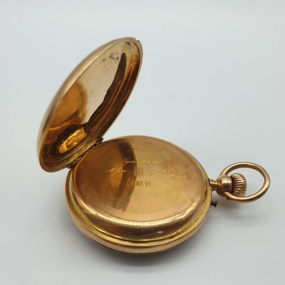 
MONTRE de gousset en or jaune 750°, le cadran...