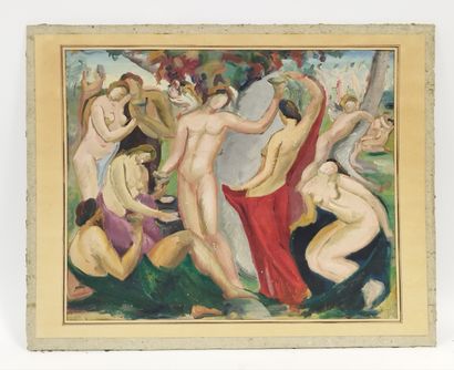 
PAIRE DE GOUACHES encadrées et vitrées


